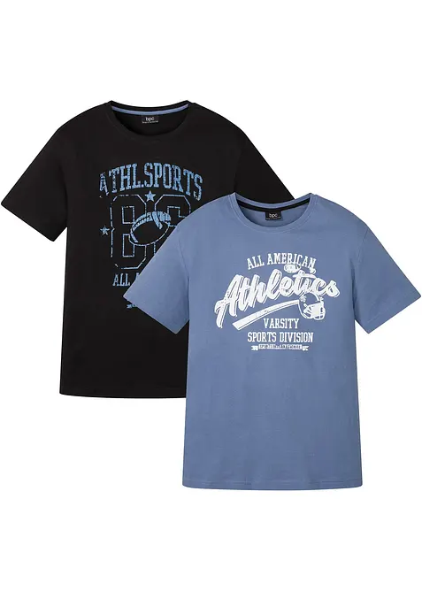 T-shirt (2-pack), normal passform, bonprix