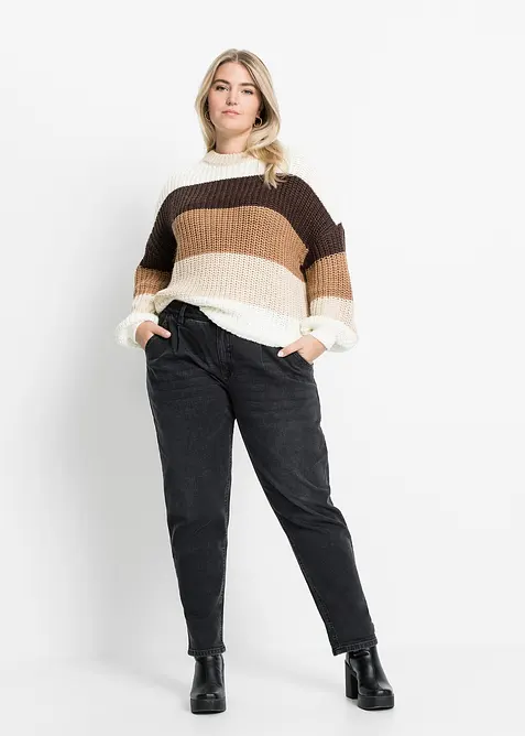 Barrel-jeans, Mid Waist, Stretch, bonprix