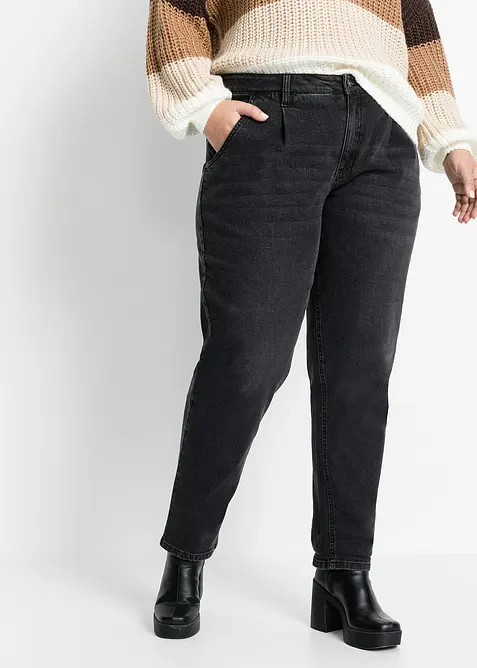 Barrel-jeans, Mid Waist, Stretch, bonprix