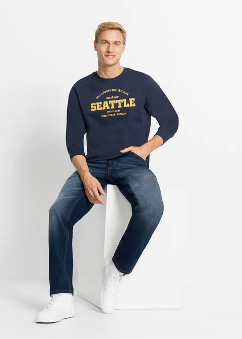 Sweatshirt av ekologisk bomull (2-pack), bonprix