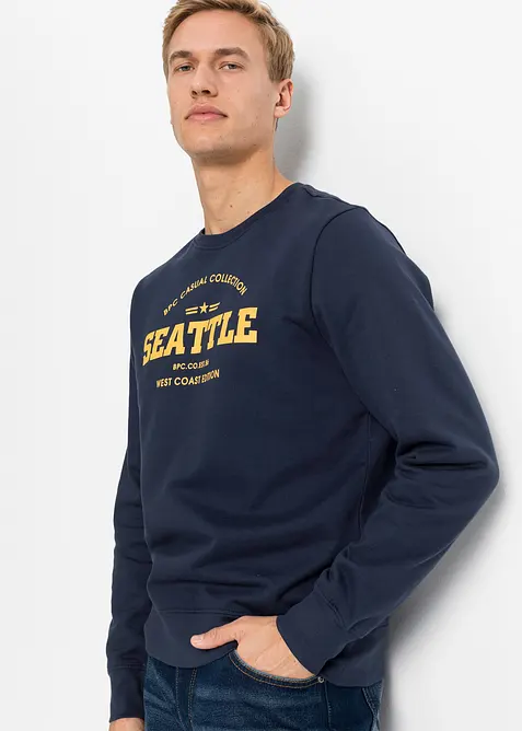 Sweatshirt av ekologisk bomull (2-pack), bonprix