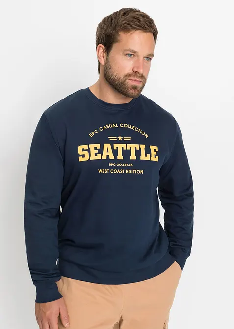 Sweatshirt av ren ekologisk bomull (2-pack), bonprix