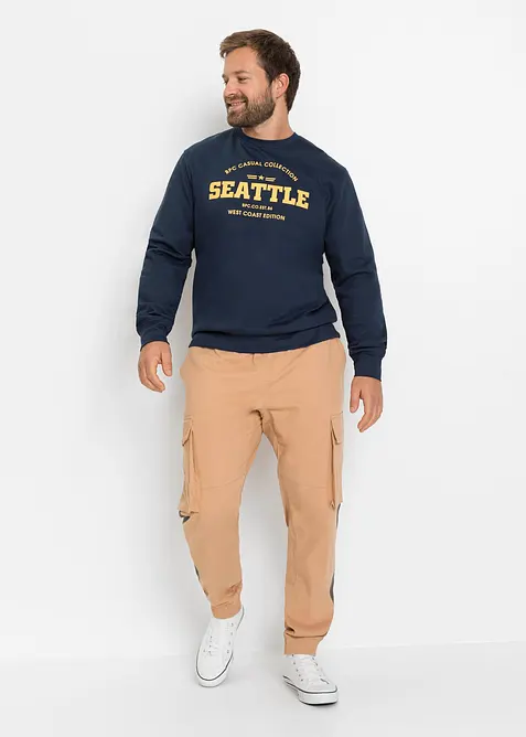 Sweatshirt av ren ekologisk bomull (2-pack), bonprix