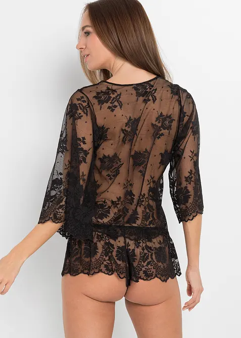 Långärmad topp + hipstertrosa (2 delar), bonprix