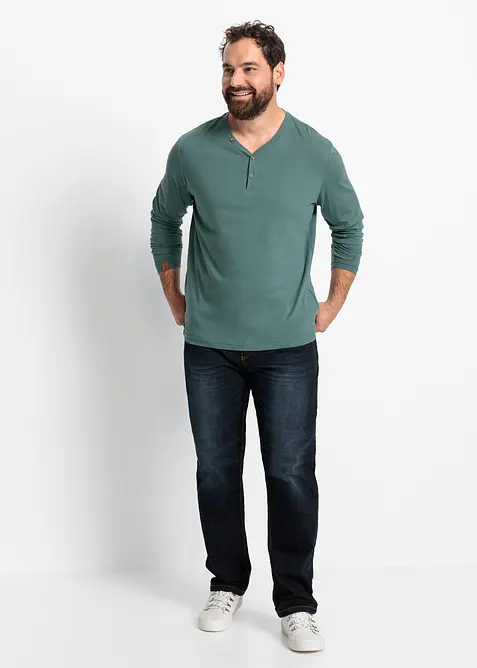 Långärmad farfarströja med ekologisk bomull (2-pack), bonprix