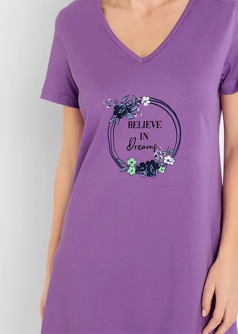 Kort nattlinne i bomull (2-pack), bonprix