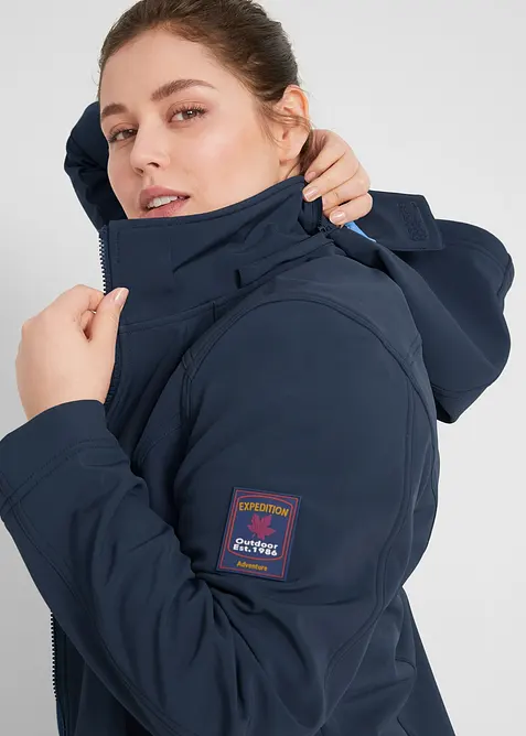 Stretchig softshelljacka, vattenavvisande, bonprix