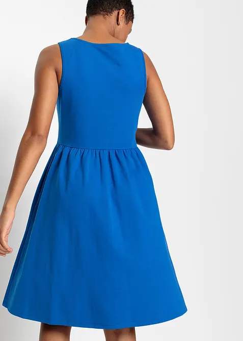 Jerseyklänning med fickor i ren bomull, bonprix