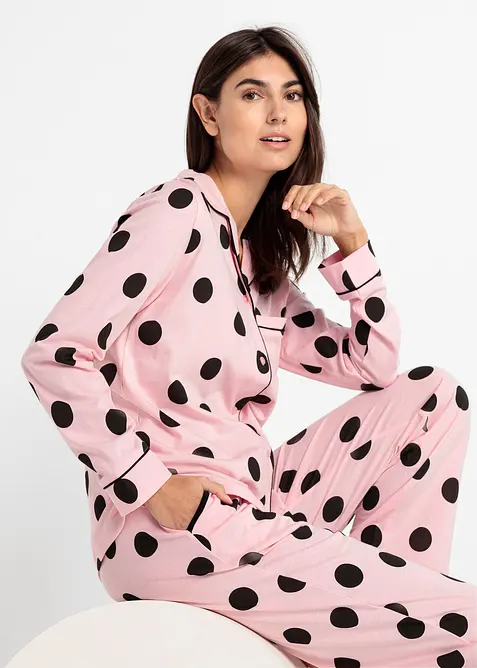 Pyjamas med knappsl&aring;, bonprix