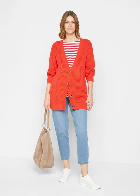 Mammajeans av stretchigt bomullsmaterial med avsmalnande ben, bonprix