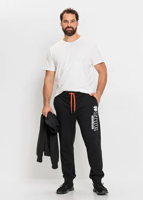 Joggingbyxa med &aring;tervunnen polyester, bonprix