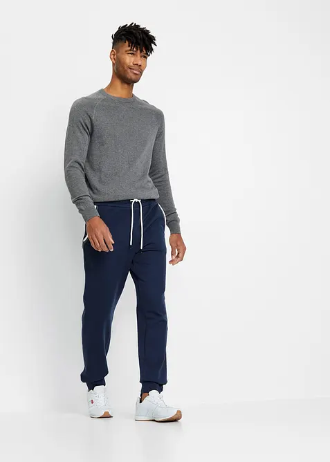 Finstickad tröja (2-pack) i bomull, bonprix