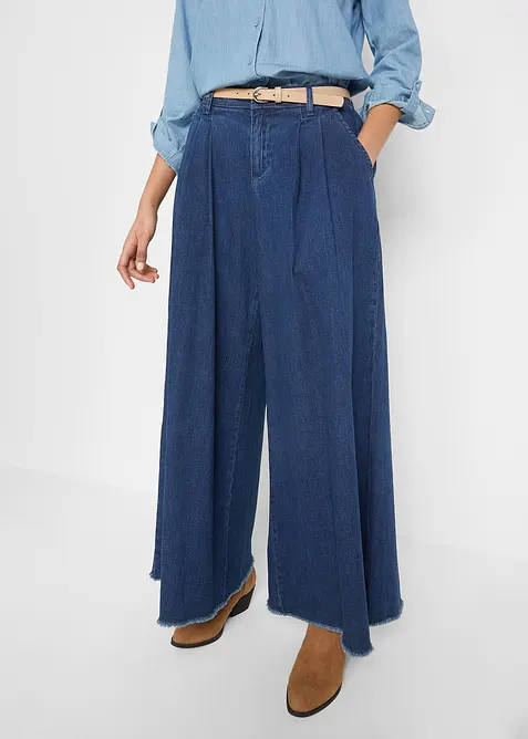 Wide Leg Jeans byxkjol, bonprix