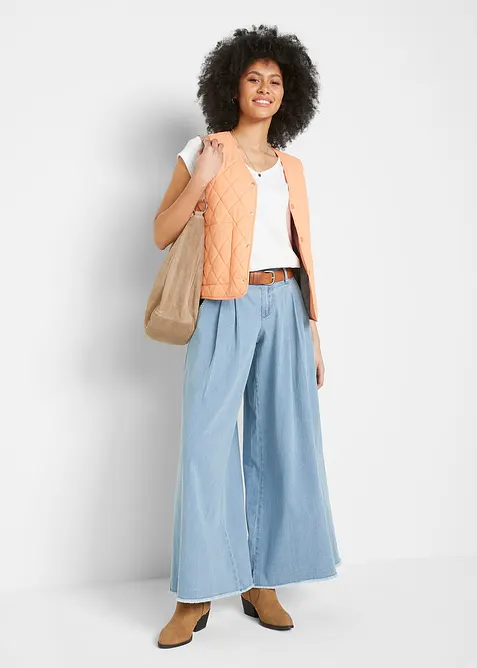 Wide Leg Jeans byxkjol, bonprix