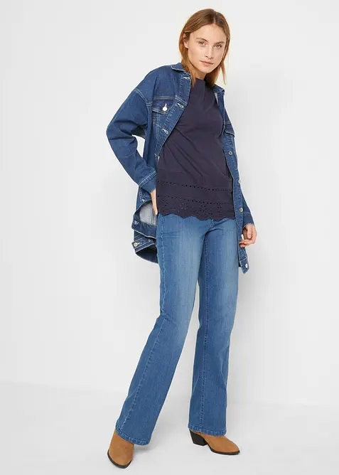 Straight Jeans High Waist, Stretch, bonprix
