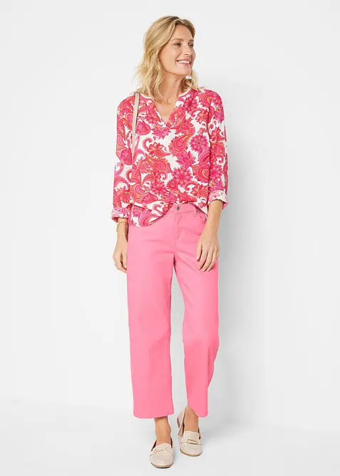 Blustunika i böljande viskos, bonprix