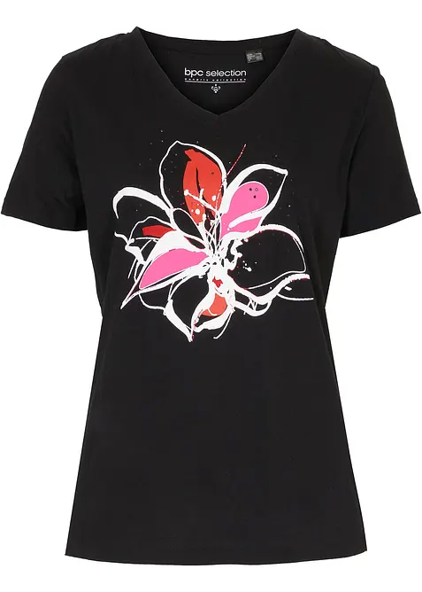 T-shirt med blommigt tryck, bonprix
