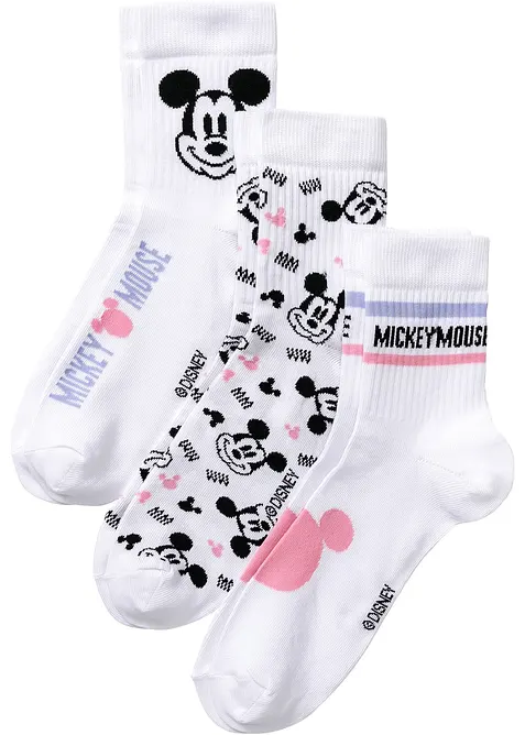 Strumpor med Musse Pigg-motiv (3-pack), Disney