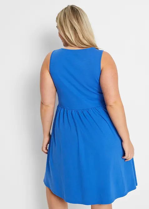 Jerseyklänning med fickor i ren bomull, bonprix