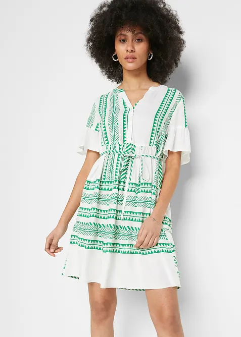 Mamma-/amningsblusklänning i böljande viskos, bonprix