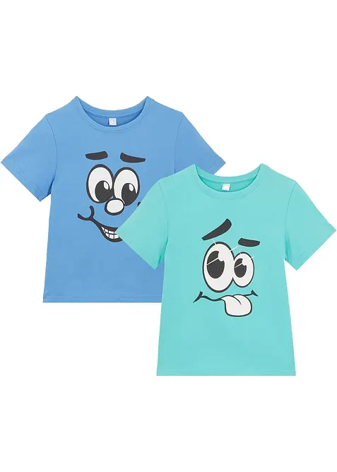 T-shirt med ekologisk bomull (2-pack), bonprix