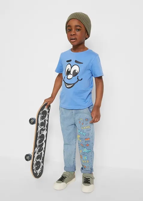 T-shirt med ekologisk bomull (2-pack), bonprix