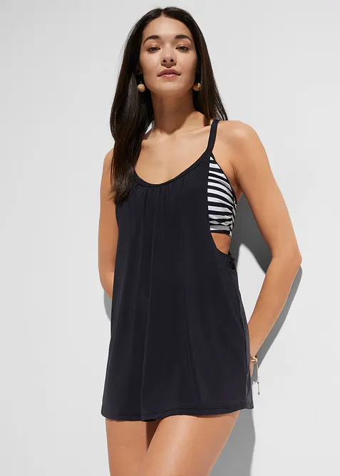 Lång tankini (2 delar) med lager-på-lager-look, bonprix