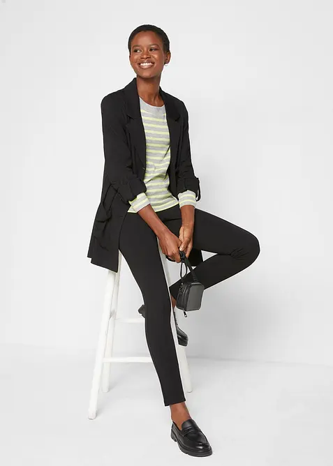 Lång Punto di Roma-kavaj i viskosmix, bonprix