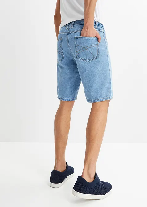 Jeansshorts med t&ouml;jbar midja Classic Fit, bonprix