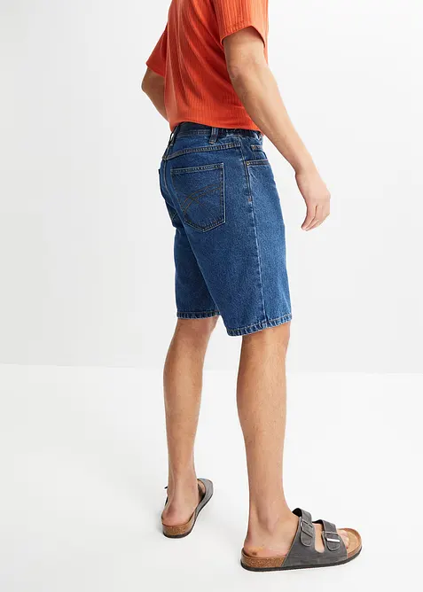 Jeansshorts med t&ouml;jbar midja Classic Fit, bonprix