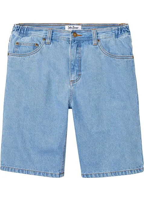 Jeansshorts med t&ouml;jbar midja Classic Fit, bonprix