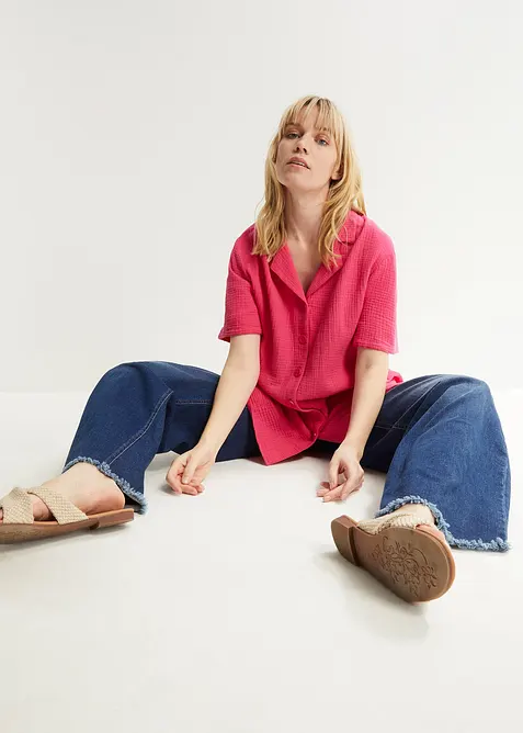 Skjortblus av muslin, bonprix