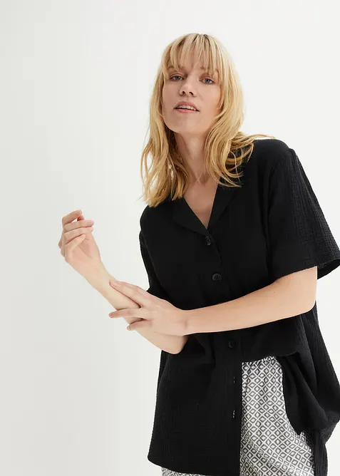 Skjortblus av muslin, bonprix