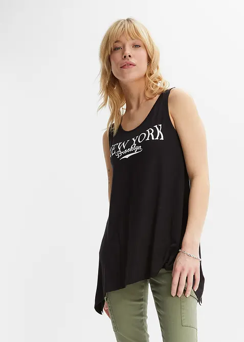 Långt linne av mjuk viskos, bonprix