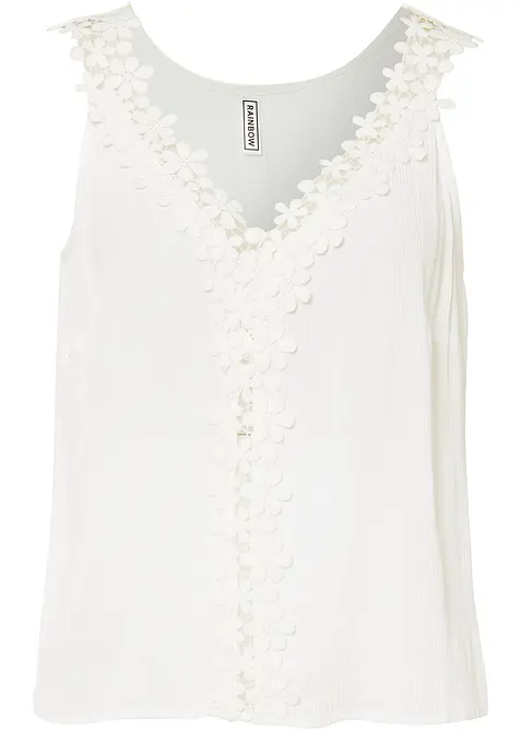 Bluslinne i krinklat material med struktur, bonprix