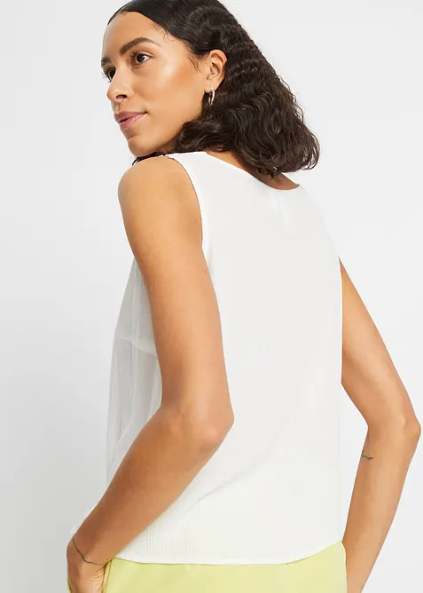 Bluslinne i krinklat material med struktur, bonprix