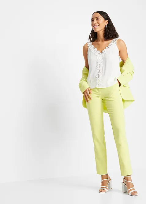 Bluslinne i krinklat material med struktur, bonprix