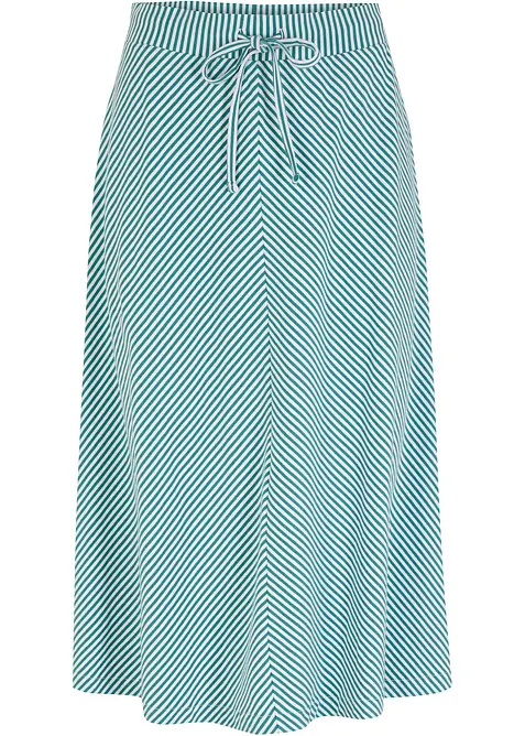 Kn&auml;l&aring;ng randig jerseykjol, bonprix