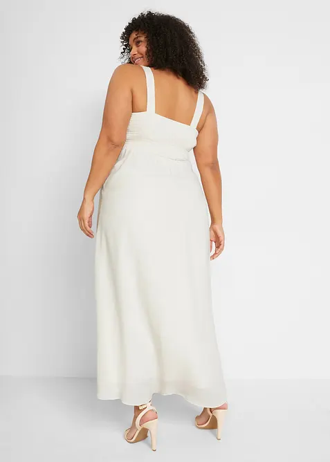 Mammbröllopsklänning av spets, satin och georgette, bonprix