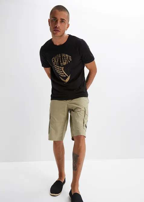 Dra på-shorts i cargomodell, Regular Fit, bonprix