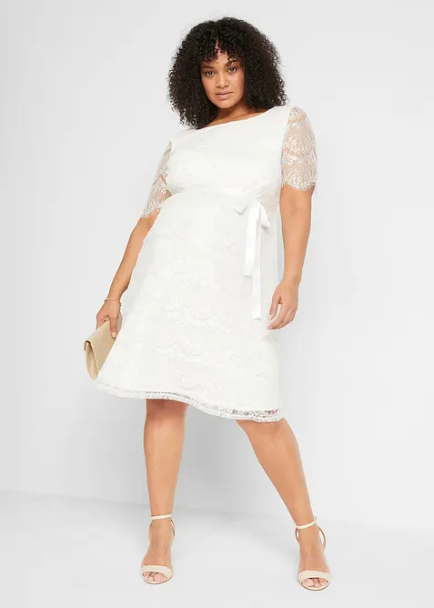 Mammabröllopsklänning/-festklänning av spets med amningsmöjlighet, bonprix