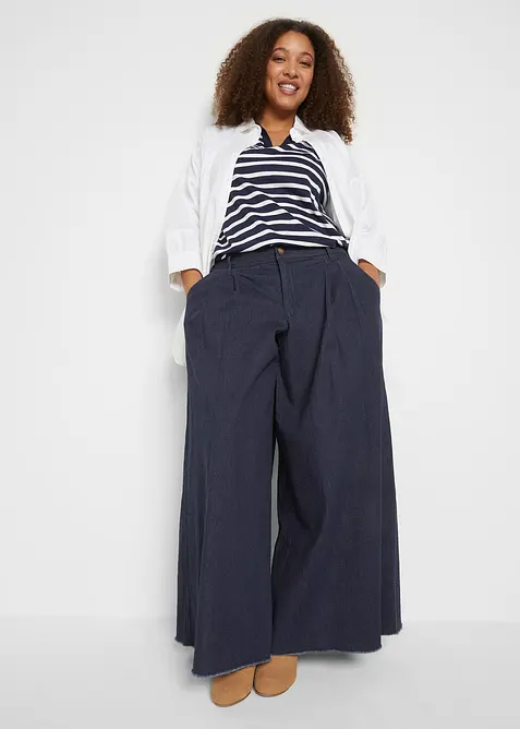 Wide Leg Jeans byxkjol, bonprix