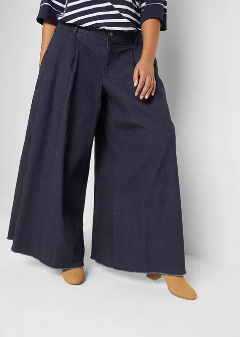 Wide Leg Jeans byxkjol, bonprix