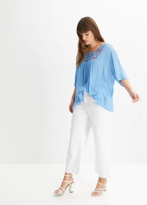 Krinklad tunika av mjuk viskos, bonprix