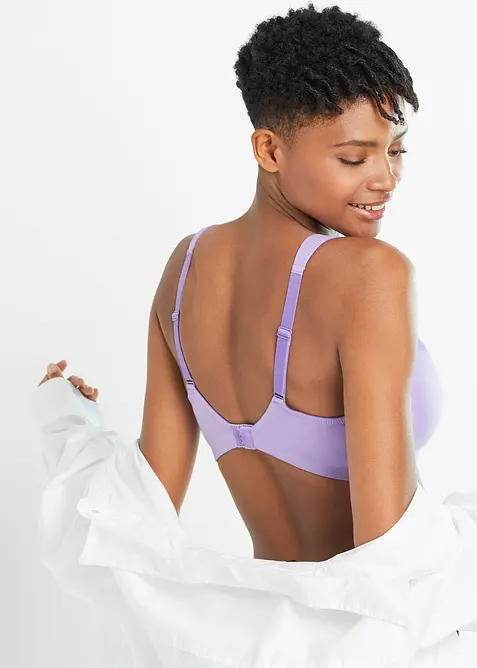 BH med bomull utan bygel  (3-pack), bonprix