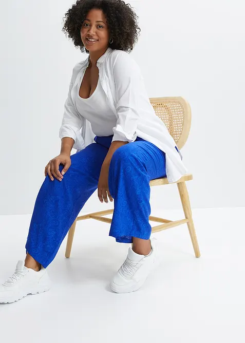 Palazzobyxa i följsam viskos, bonprix