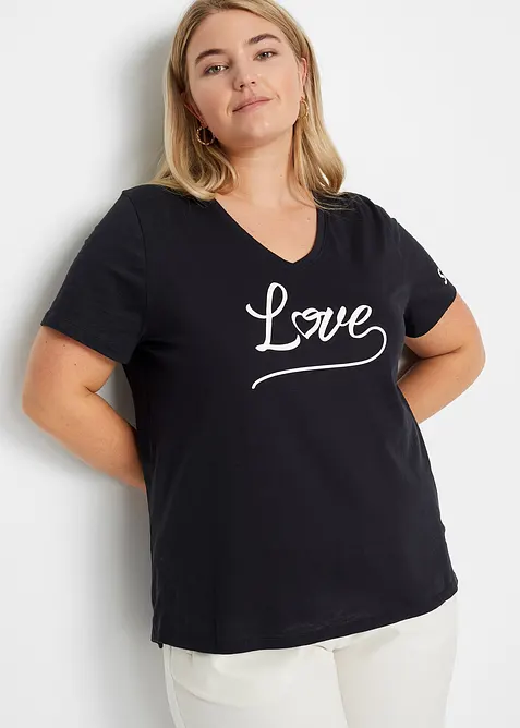 T-shirt med tryck, bonprix