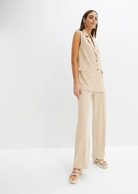 Dra på-byxa i stadig interlock, bonprix