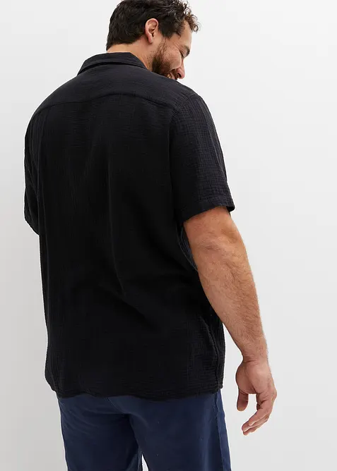 Kort&auml;rmad muslinskjorta, bonprix