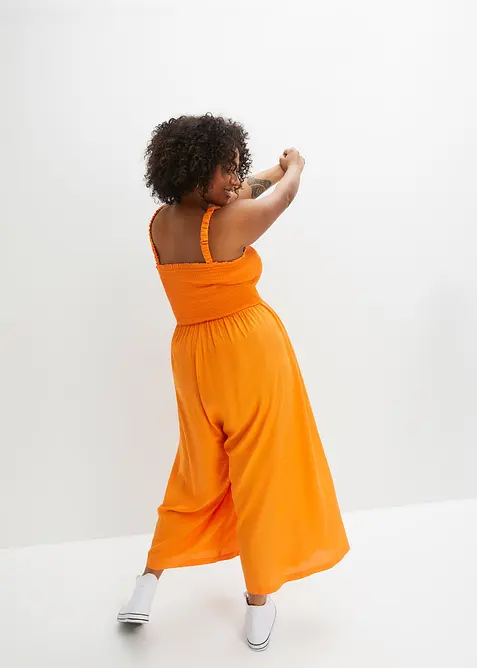 Jumpsuit i viskos med vida ben, bonprix